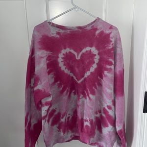 Pink and white tie dye urban outfitters, oversized crewneck barely worn.